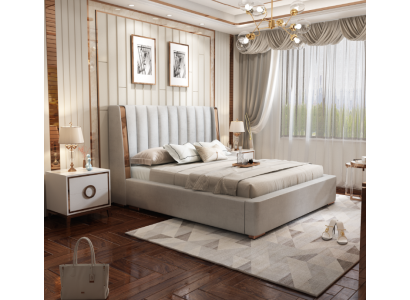 Łóżko Design Dwuosobowe Modern Hotel Frame Sypialnia Luxury Meble